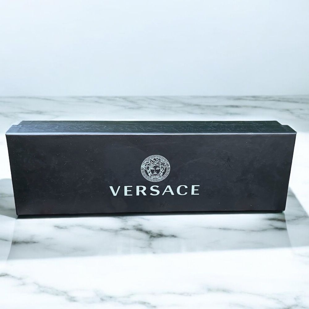 Versace Medusa Logo Black Rectangle Storage/Gift Box. 12" x 3.75" Designer